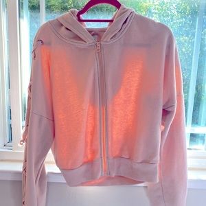 Pink hoodie great for pictures